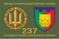 Флаг 237 ОБТрО (отдельный батальон Территориальной обороны) ВСУ. Вариант-02