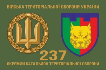 Прапор 237 ОБТрО (окремий батальйон Територіальної оборони) ЗСУ. Варіант-02