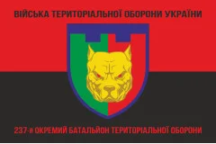 Флаг 237 ОБТрО (отдельный батальон Территориальной обороны) ВСУ. Вариант-08