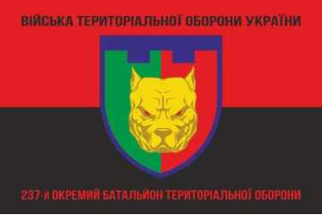 Прапор 237 ОБТрО (окремий батальйон Територіальної оборони) ЗСУ. Варіант-08
