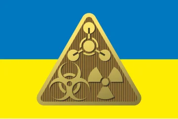 Флаг Войск РХБЗ (войска радиационной, химической и биологической защиты) ВСУ. Вараинт-01 Флаг Войск РХБЗ (войска радиационной, химической и биологической защиты) ВСУ. Вараинт-01
