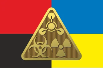 Флаг Войск РХБЗ (войска радиационной, химической и биологической защиты) ВСУ. Вараинт-05 Флаг Войск РХБЗ (войска радиационной, химической и биологической защиты) ВСУ. Вараинт-05