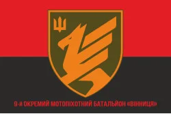 Флаг 9 ОМПБ (отдельный мотопехотный батальон) ВСУ. Вариант-08