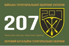 Флаг 207 ОБТрО (отдельный батальон Территориальной обороны) ВСУ. Вариант-11