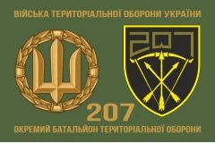 Флаг 207 ОБТрО (отдельный батальон Территориальной обороны) ВСУ. Вариант-12