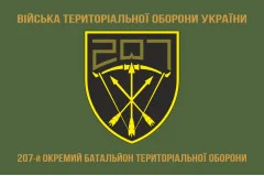 Флаг 207 ОБТрО (отдельный батальон Территориальной обороны) ВСУ. Вариант-14