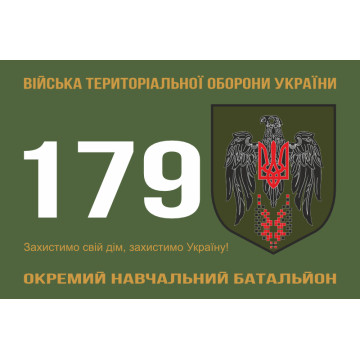 Прапор 179 ОНБ (окремий навчальний батальйон) Сил ТрО ЗСУ. Варіант-01