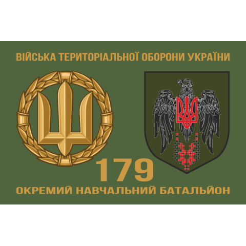 Прапор 179 ОНБ (окремий навчальний батальйон) Сил ТрО ЗСУ. Варіант-02
