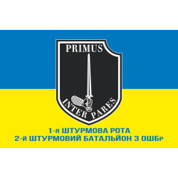 Флаг 1 ШР (штурмова рота) 2 ШБ 3 ОШБр ВСУ. Вариант-02 Флаг 1 ШР (штурмова рота) 2 ШБ 3 ОШБр ВСУ. Вариант-02