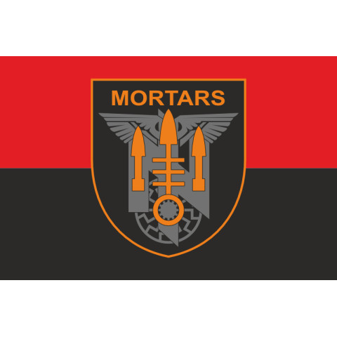 Флаг 1 миномётной батареи «Mortars» 3 ОШБр ВСУ. Вариант-03 Флаг 1 миномётной батареи «Mortars» 3 ОШБр ВСУ. Вариант-03