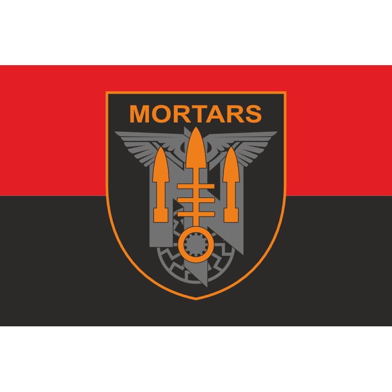 Флаг 1 миномётной батареи «Mortars» 3 ОШБр ВСУ. Вариант-03 Флаг 1 миномётной батареи «Mortars» 3 ОШБр ВСУ. Вариант-03