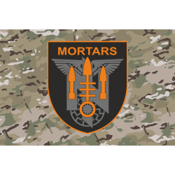 Флаг 1 миномётной батареи «Mortars» 3 ОШБр ВСУ. Вариант-06 Флаг 1 миномётной батареи «Mortars» 3 ОШБр ВСУ. Вариант-06