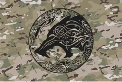 Прапор Розвідувально-диверсійного підрозділу «Hatred» 1 ШБ 3 ОШБр ЗСУ. Варіант-06