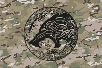 Прапор Розвідувально-диверсійного підрозділу «Hatred» 1 ШБ 3 ОШБр ЗСУ. Варіант-06 Прапор Розвідувально-диверсійного підрозділу «Hatred» 1 ШБ 3 ОШБр ЗСУ. Варіант-06