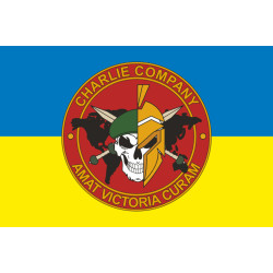 Прапор роти Чарлі 1 батальйону Міжнародного легіону України. Варіант-01 Прапор роти Чарлі 1 батальйону Міжнародного легіону України. Варіант-01