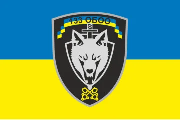 Флаг 133 ОБОО (отдельный батальон охраны и обслуживания) ВСУ. Вариант-01 Флаг 133 ОБОО (отдельный батальон охраны и обслуживания) ВСУ. Вариант-01