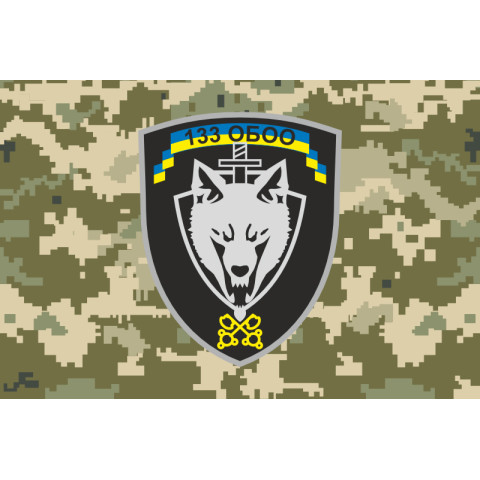Флаг 133 ОБОО (отдельный батальон охраны и обслуживания) ВСУ. Вариант-06