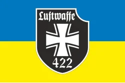 Прапор 422 ОББС (окремий батальйон безпілотних систем) Сил ТрО ЗСУ. Варіант-05