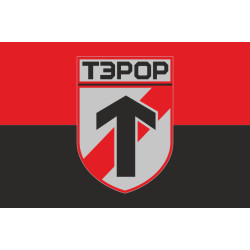 Флаг батальона «Террор» ГУР МОУ. Вариант-03 Флаг батальона «Террор» ГУР МОУ. Вариант-03