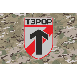 Флаг батальона «Террор» ГУР МОУ. Вариант-06 Флаг батальона «Террор» ГУР МОУ. Вариант-06