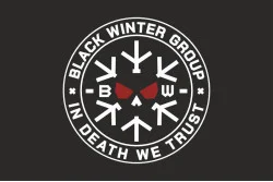Прапор Підрозділу «Black Winter» ГУР МОУ. Варіант-01 Прапор Підрозділу «Black Winter» ГУР МОУ. Варіант-01