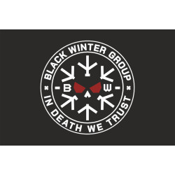 Флаг Подразделения «Black Winter» ГУР МОУ. Вариант-01 Флаг Подразделения «Black Winter» ГУР МОУ. Вариант-01