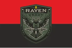 Прапор Підрозділу «Raven Group» ГУР МОУ. Варіант-03 Прапор Підрозділу «Raven Group» ГУР МОУ. Варіант-03