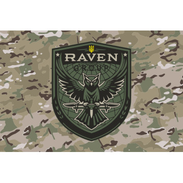 Прапор Підрозділу «Raven Group» ГУР МОУ. Варіант-05 Прапор Підрозділу «Raven Group» ГУР МОУ. Варіант-05