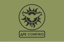 Прапор ДРБ (добровольчий розвідувальний батальйон) «Сонечко» ЗСУ. Варіант-04