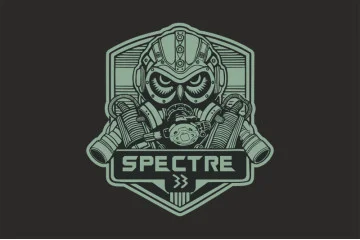 Флаг Подразделения «Spectre 33» ГУР МОУ. Вариант-01 Флаг Подразделения «Spectre 33» ГУР МОУ. Вариант-01