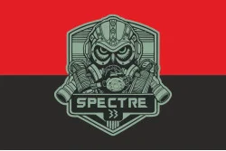 Прапор Підрозділу «Spectre 33» ГУР МОУ. Варіант-03 Прапор Підрозділу «Spectre 33» ГУР МОУ. Варіант-03