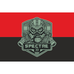 Флаг Подразделения «Spectre 33» ГУР МОУ. Вариант-03 Флаг Подразделения «Spectre 33» ГУР МОУ. Вариант-03