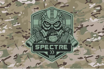 Флаг Подразделения «Spectre 33» ГУР МОУ. Вариант-05 Флаг Подразделения «Spectre 33» ГУР МОУ. Вариант-05