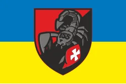 Прапор 155 ОМБр (окрема механізована бригада) ЗСУ. Варіант-01