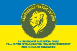 Прапор 3 СБ ООВДО (стрілецький батальйон охорони особливо важливих державних об'єктів) НГУ. Варіант-03