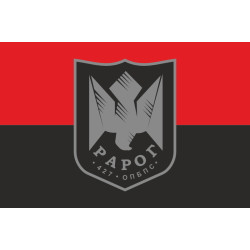 Флаг 427 ОП БпС (отдельный полк беспилотных систем) ВСУ «Рарог». Вариант-03 Флаг 427 ОП БпС (отдельный полк беспилотных систем) ВСУ «Рарог». Вариант-03