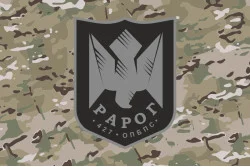 Прапор 427 ОП БпС (окремий полк безпілотних систем) ЗСУ «Рарог». Варіант-06 Прапор 427 ОП БпС (окремий полк безпілотних систем) ЗСУ «Рарог». Варіант-06
