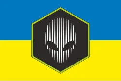 Флаг 412 ОП БпС (отдельный полк беспилотных систем) ВСУ «NEMESIS». Вариант-01