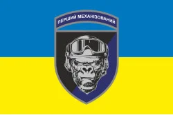 Флаг 1 МБ (механизированный батальон) 42 ОМБр ВСУ. Вариант-01 Флаг 1 МБ (механизированный батальон) 42 ОМБр ВСУ. Вариант-01