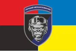Флаг 1 МБ (механизированный батальон) 42 ОМБр ВСУ. Вариант-05 Флаг 1 МБ (механизированный батальон) 42 ОМБр ВСУ. Вариант-05