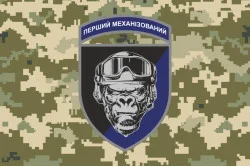 Флаг 1 МБ (механизированный батальон) 42 ОМБр ВСУ. Вариант-06 Флаг 1 МБ (механизированный батальон) 42 ОМБр ВСУ. Вариант-06