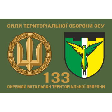 Прапор 133 ОБТрО (окремий батальйон ТрО) Сил ТрО ЗСУ. Варіант-02 Прапор 133 ОБТрО (окремий батальйон ТрО) Сил ТрО ЗСУ. Варіант-02