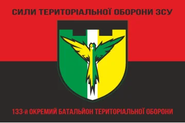Флаг 133 ОБТрО (отдельный батальон ТрО) Сил ТрО ВСУ. Вариант-08 Флаг 133 ОБТрО (отдельный батальон ТрО) Сил ТрО ВСУ. Вариант-08