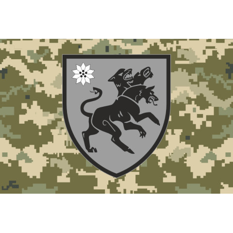 Прапор САДн «Цербер» 128 ОГШБр ЗСУ. Варіант-09