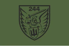 Флаг 244 ОБТрО (отдельный батальон Территориальной обороны) ВСУ. Вариант-06