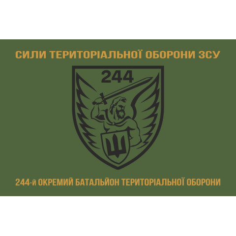 Прапор 244 ОБТрО (окремий батальйон Територіальної оборони) ЗСУ. Варіант-07