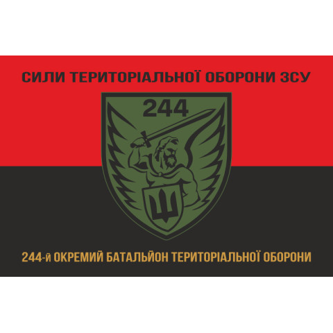 Прапор 244 ОБТрО (окремий батальйон Територіальної оборони) ЗСУ. Варіант-11