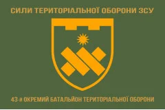 Флаг 43 ОБТрО (отдельный батальон Территориальной обороны) ВСУ. Вариант-14