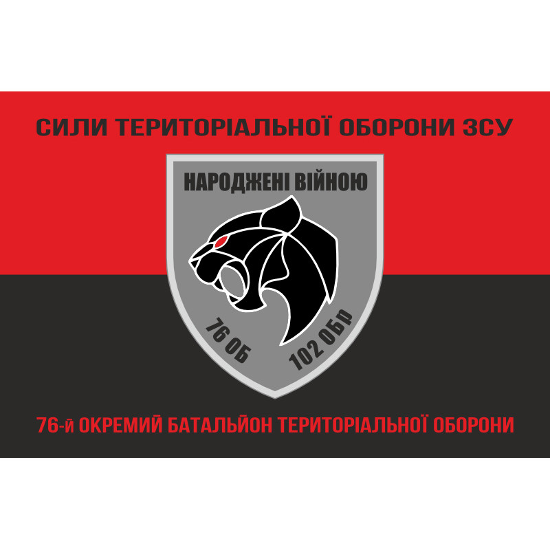 Прапор 76 ОБТрО (окремий батальйон ТрО) Сил ТрО ЗСУ. Варіант-08 Прапор 76 ОБТрО (окремий батальйон ТрО) Сил ТрО ЗСУ. Варіант-08