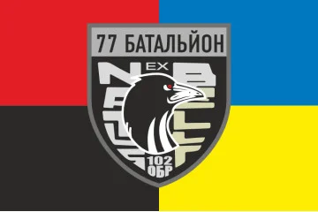 Флаг 77 ОБТрО (отдельный батальон ТрО) Сил ТрО ВСУ. Вариант-09 Флаг 77 ОБТрО (отдельный батальон ТрО) Сил ТрО ВСУ. Вариант-09